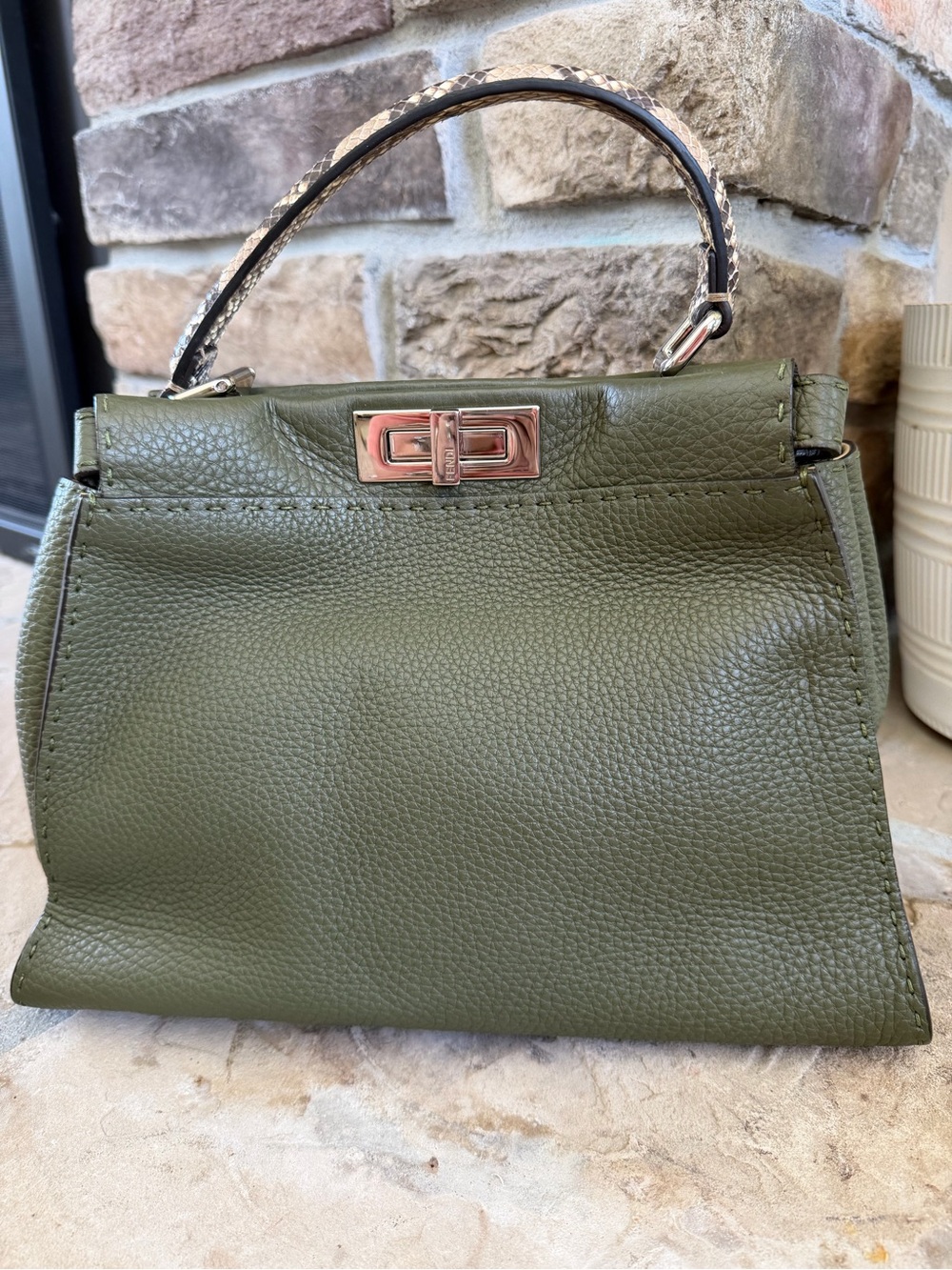Fendi Selleria Peekaboo - Python Handle/Strap